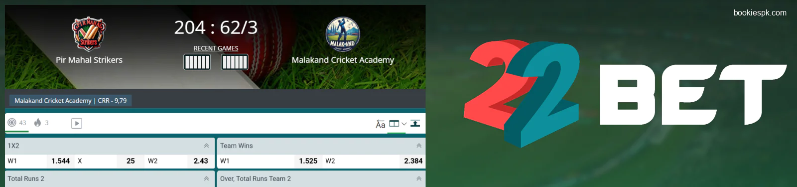 22Bet Bookmaker for Pakistani Bettors on Bookiespk