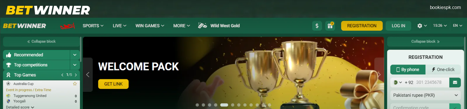 BetWinner Pakistan Website Review on Bookiespk