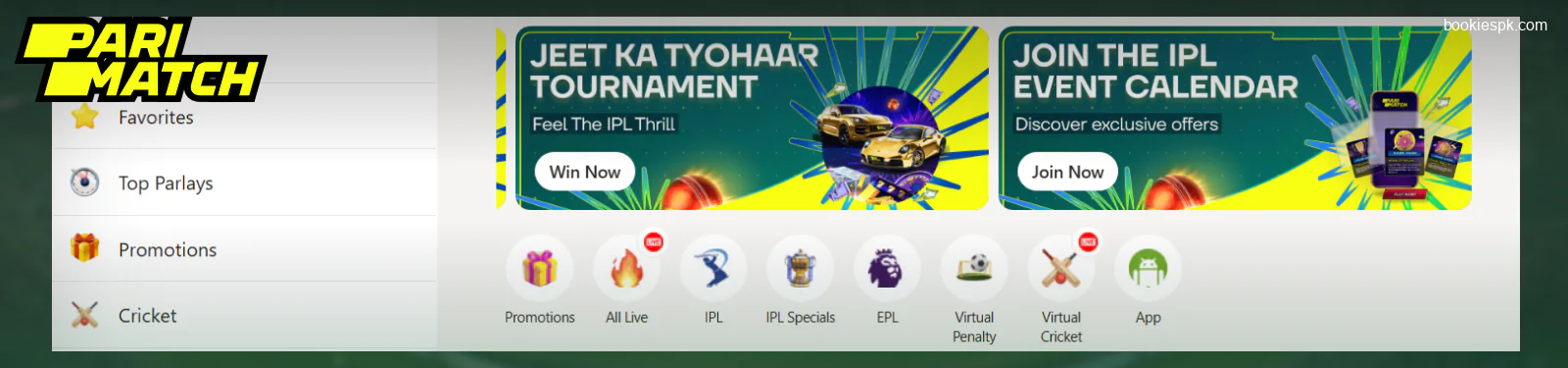 Parimatch Bookmaker Review for Pakistan on Bookiespk