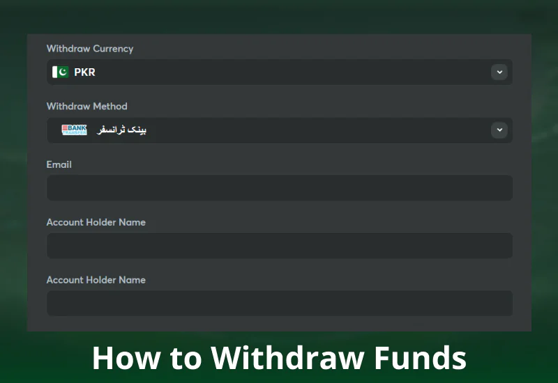 Withdrawal method on BC.Game Pakistan