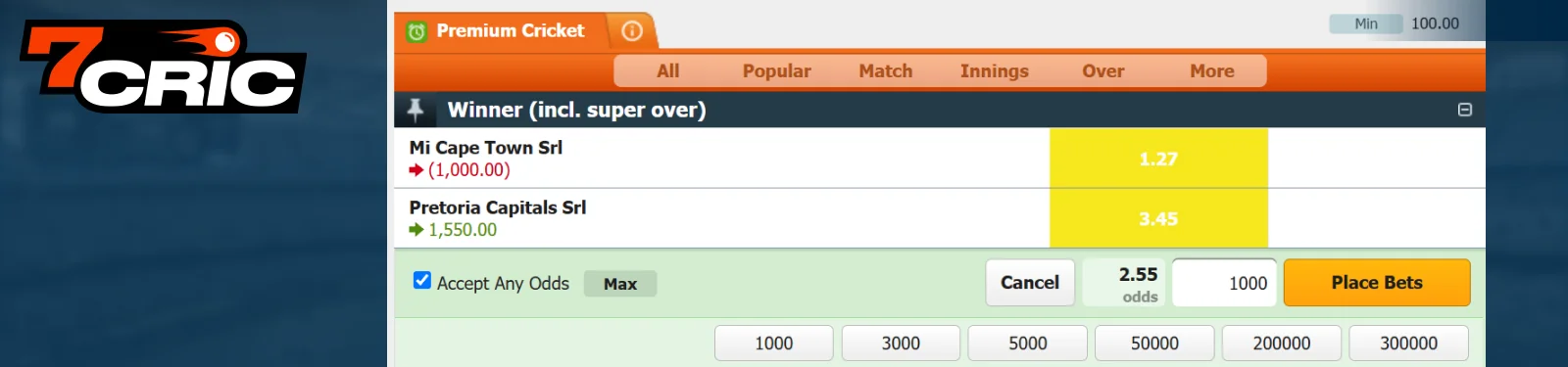 7Cric Sports Betting Guide