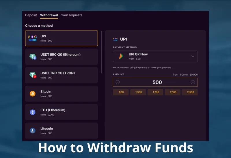 Withdrawal method on Batery