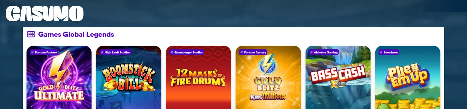 Casumo Casino section