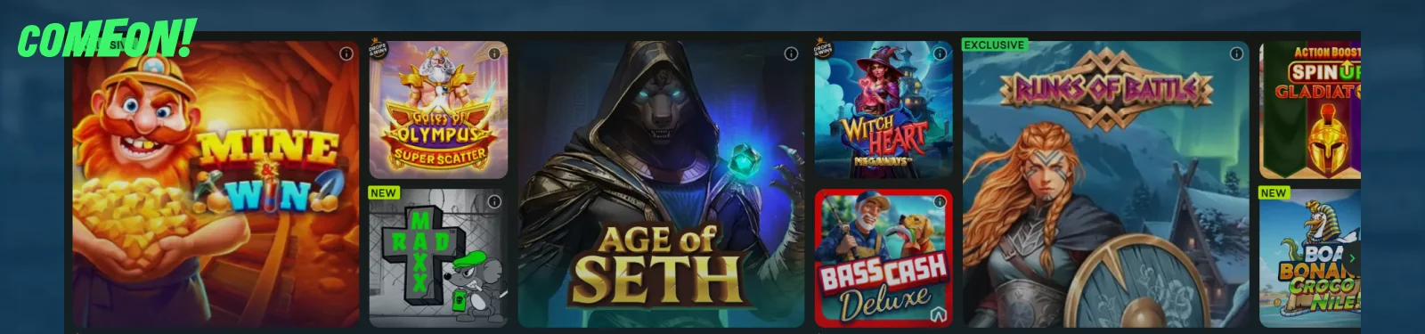 ComeOn Casino section