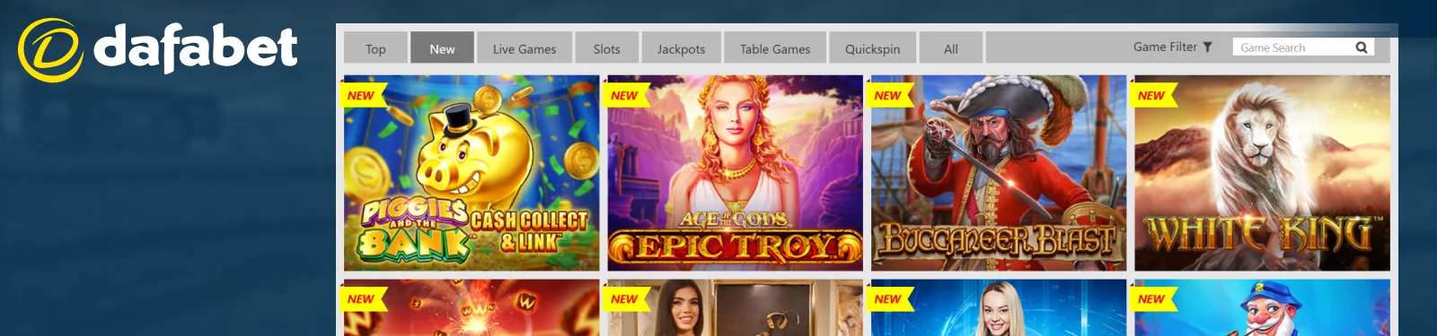 Dafabet Casino section