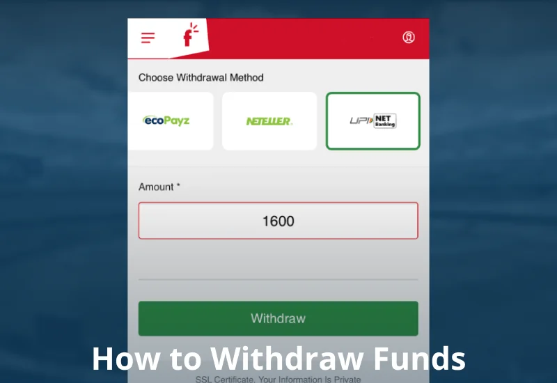 Withdrawal method on FunBet