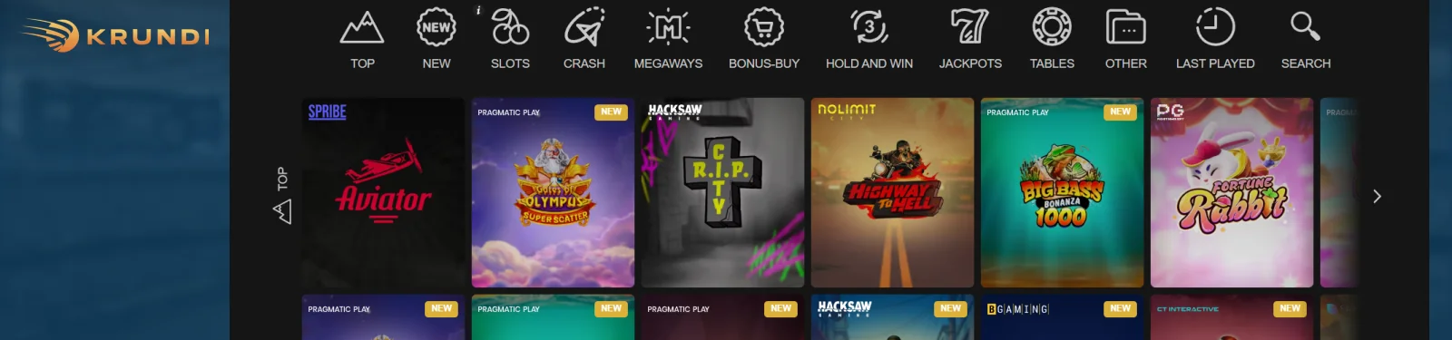 Krundi Casino section