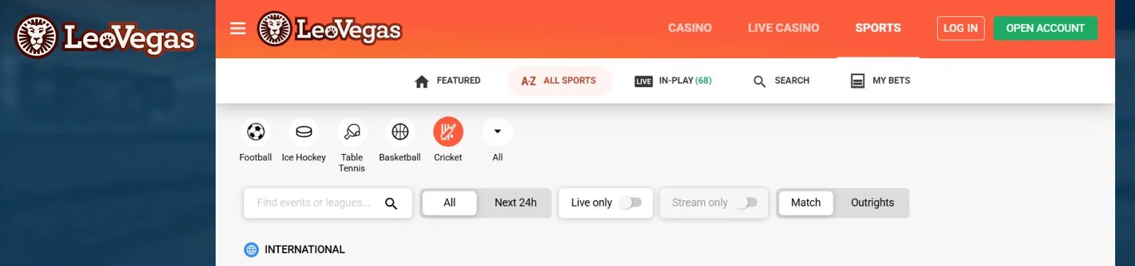 LeoVegas Website Review