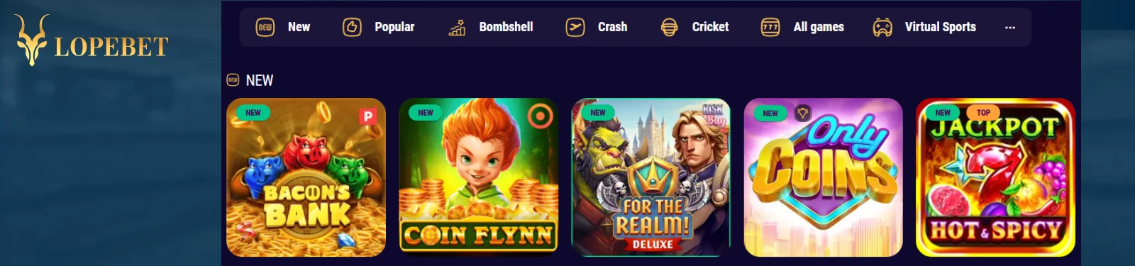 Lope.Bet Casino section