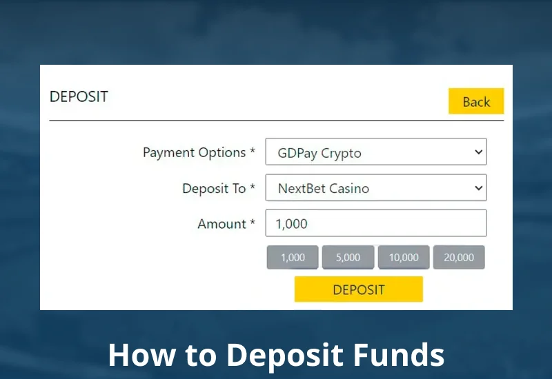 Recharge method on NextBet