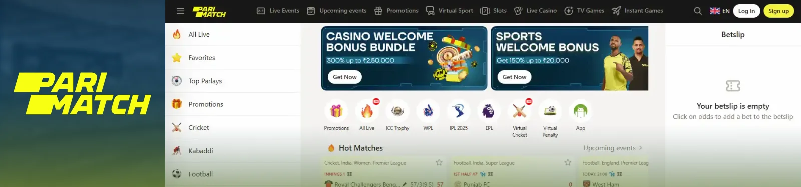 Parimatch Website Review on MyLegalBookie